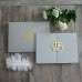 Gray Velvet Holder Invitation Card Simple Style Business Invitation